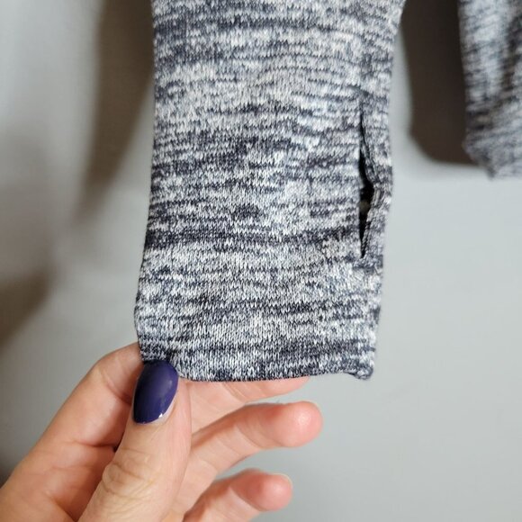 Athleta Heathered Modal Blend Open Front Long sleeve Cardigan Gary sz S small - Picture 5 of 6